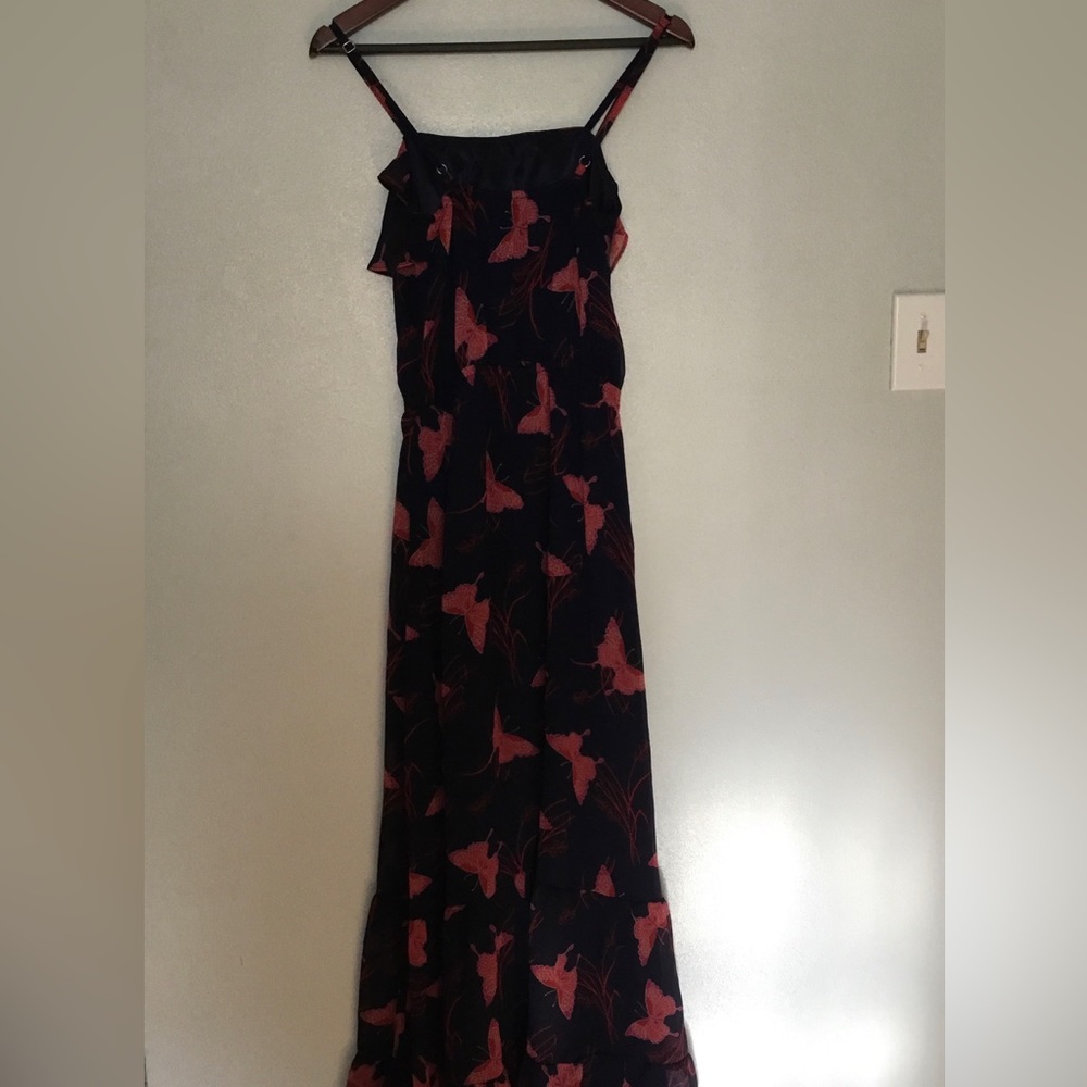 Express Navy Floral Butterfly Print Maxi Dress - Picture 5 of 8